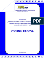 Institucionalno Upravljanje U Oblasti Planiranja Saobraćaja U Bih - Od Lokalne Zajednice Do Državnog Nivoa