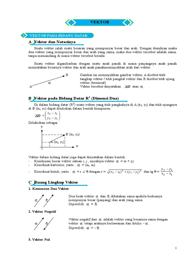 Materi Vektor | PDF | Metode & Bahan Ajar | Sains & Matematika