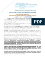 Circular II Condet  - CIT 2015. “Innovación Sustentable para Turismo y Recreación”