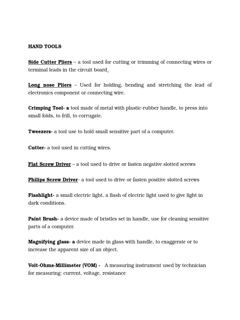 Essential Tools for Technicians | PDF