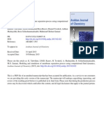 Modeling and Simulation of Membrane Separation Process Using Computational Fluid Dynamics