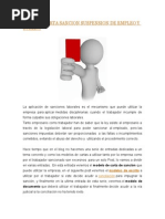Modelo Carta Sancion Suspension de Empleo y Sueldo