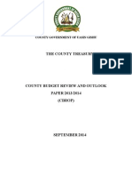 2014/2015 County Budget Review Outlook Paper