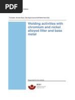 Welding Activities of Nickel and Chrome