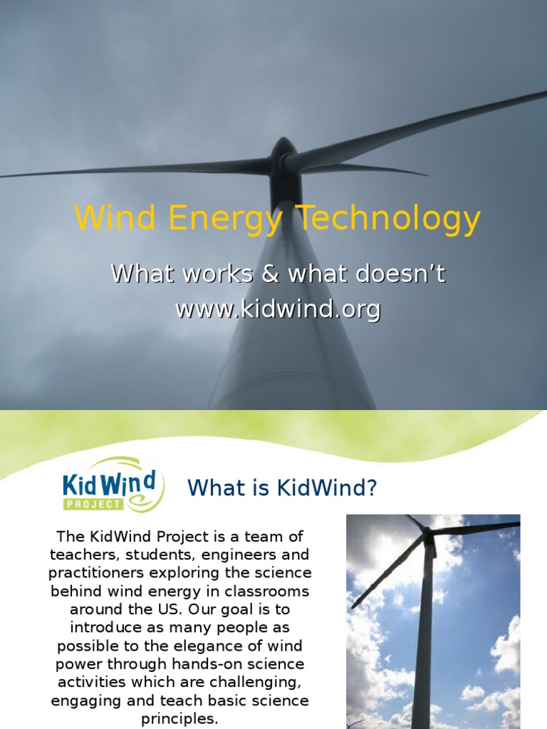 Wind Energy Technology Overview | PDF | Wind Turbine | Helicopter Rotor