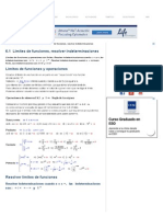 Límites de Funciones, Resolver Indeterminaciones