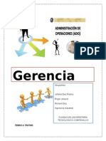 Trabajo 1 de Gerencia de Operaciones