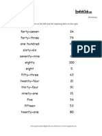 EC Vocabulary Numbers 1 100 E With KEY