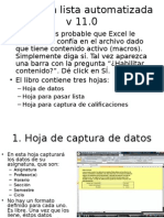 Instrucciones Lista Automatizadas