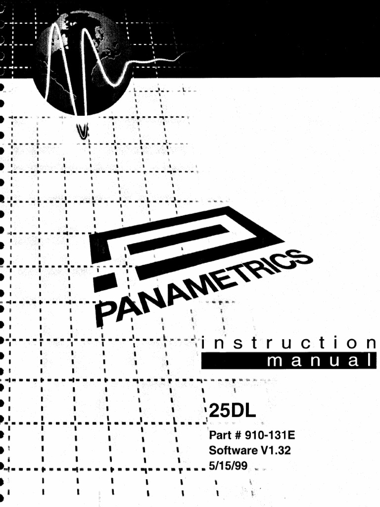Printable Panametrics 25dl Instruction Manual