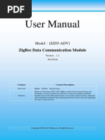 User Manual For ZigBee Module (SZ05-ADV) V1.1