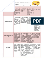 Rúbrica para Evaluación Escritura de Textos Narrativos A