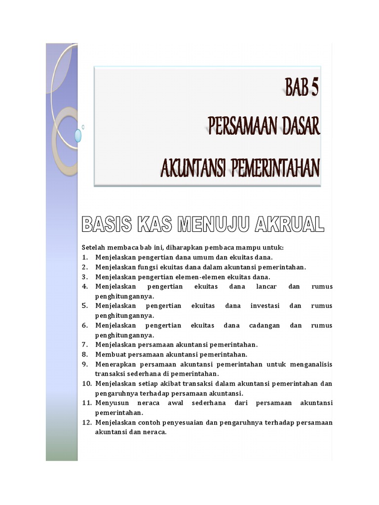 Persamaan Dasar Akuntansi Pemerintaha