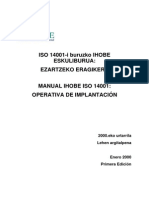 ISO 14001-I Buruzko IHOBE Eskuliburua: Ezartzeko Eragikera: 2000.eko Urtarrila Lehen Argitalpena