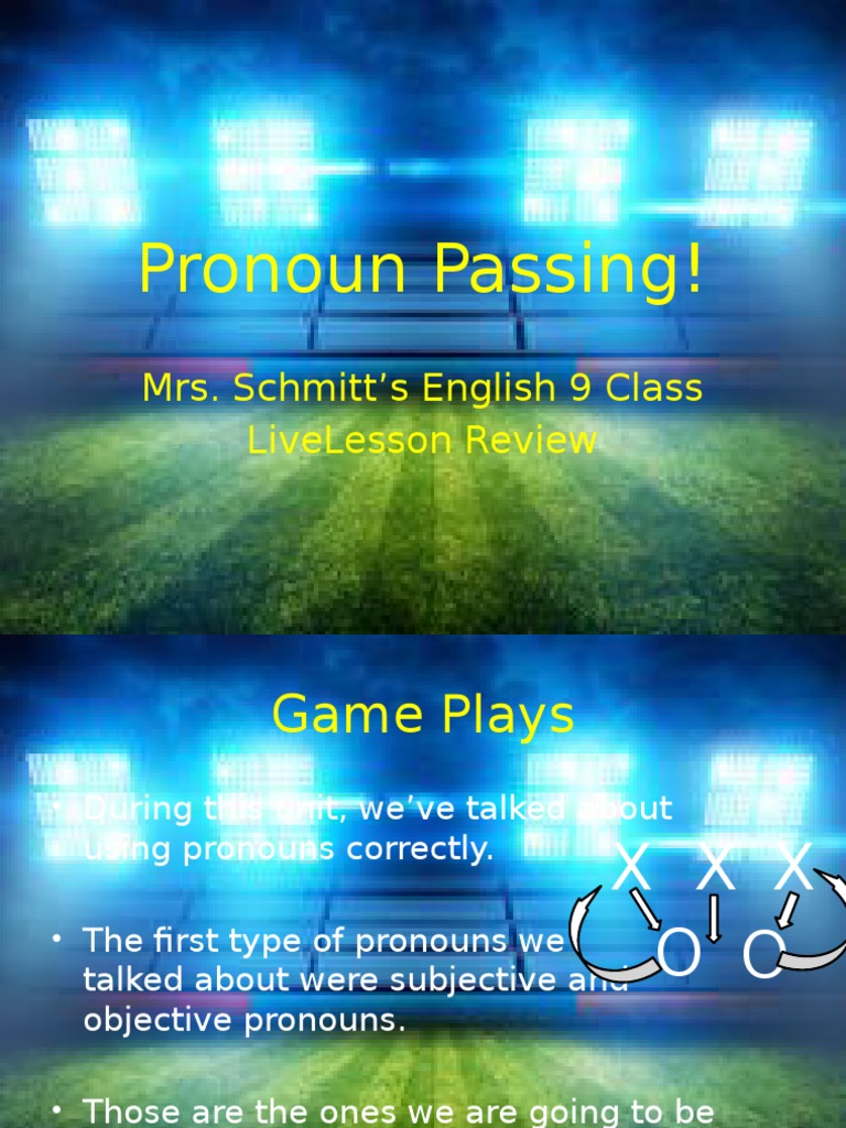 English 9 Pronoun Practice | PDF
