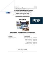 INFORME INT. ADMINISTRACION -TRABAJO GRUPO II - UNIDAD III  - EMPRESAS, FUNCION Y CLASIFICACION[1].docx