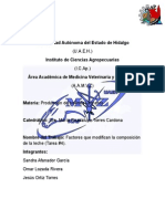 Factores Que Modifican La Composición de La Leche