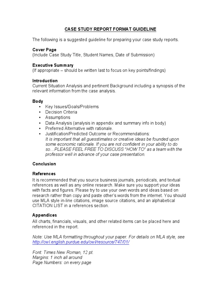 Template Case Study Report ECON 318 S13 | PDF