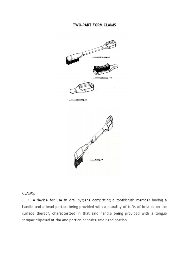 Two Part Form Claim Example | PDF | Toothbrush | Animal Anatomy