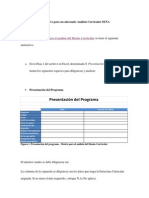 Instructivo para Desarrollar La Matriz de Análisis Curricular