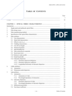 Able of Ontents: Chapter 1 - Optical Fibres Characteristics