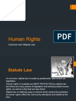 Human Rights in Australia - Common and Statute Law