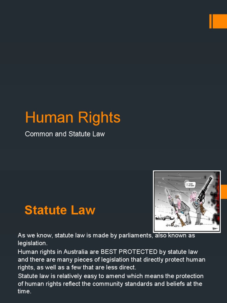 human rights in australia common and statute law Common Law