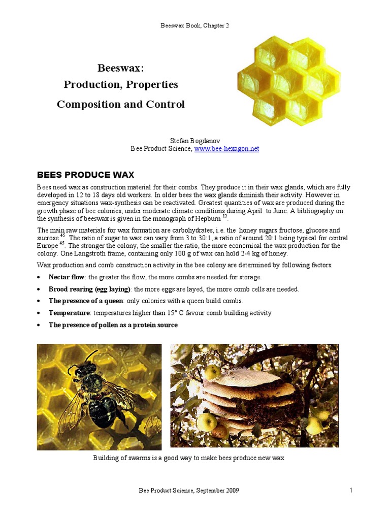 Beeswax: Production, Properties Composition and Control: Bees Produce ...