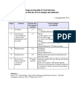 The stages of HBV infection