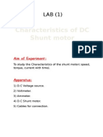 Characteristics of DC Shunt Motor