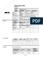 Graduate Job Application Form