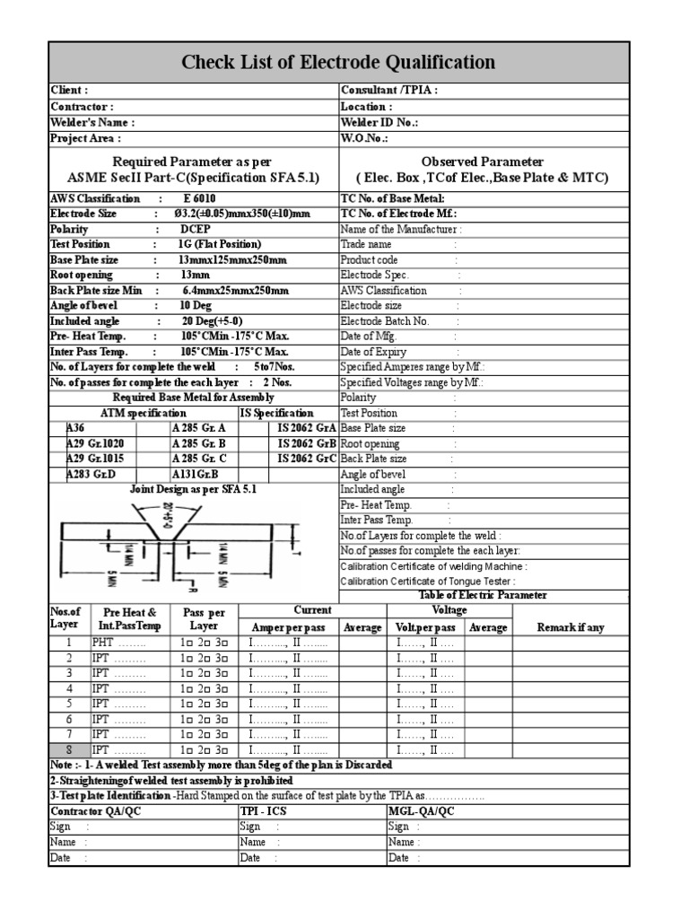 EQT Checklist PDF Ultimate Tensile Strength Welding
