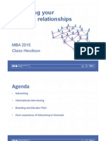 Expanding Your Business Relationships: MBA 2015 Claire Hewitson