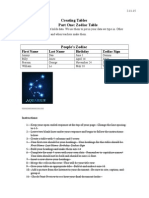 Creating Tableszodiac