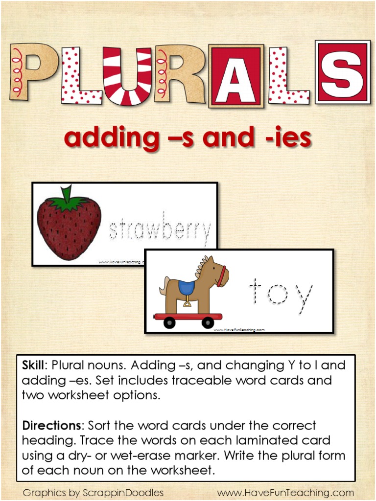 plurals-s-ies-activity