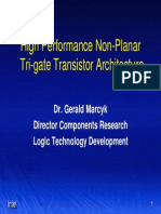 High Performance Non-Planar Tri-Gate Transistor Architecture