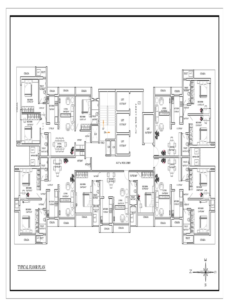 Typical Floor Plan Dimensions and Areas | PDF | Technology & Engineering