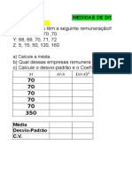 Medidas de Dispersão