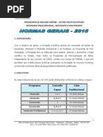 Normas Gerais FAPESB 2015