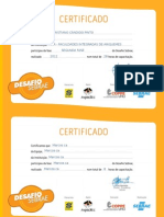 Certificado Desafio 2011 Aluno