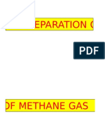 Preparation of Methane Gas