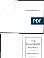 Blanchot - The Unavowable Community PDF
