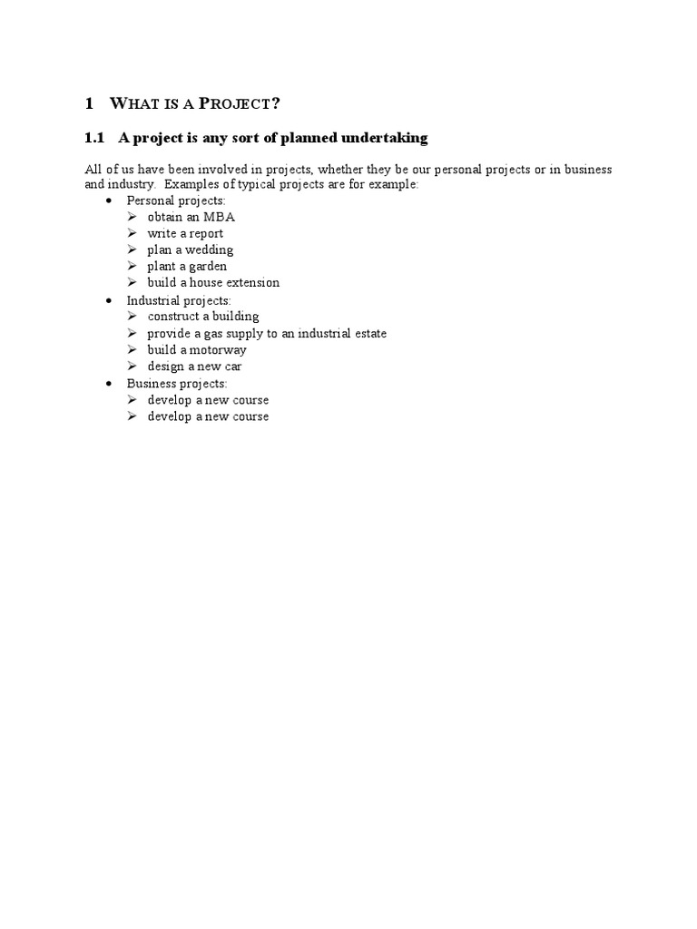 Understanding Planned Projects | PDF