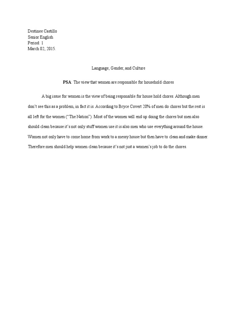 Language Gender Culture | PDF