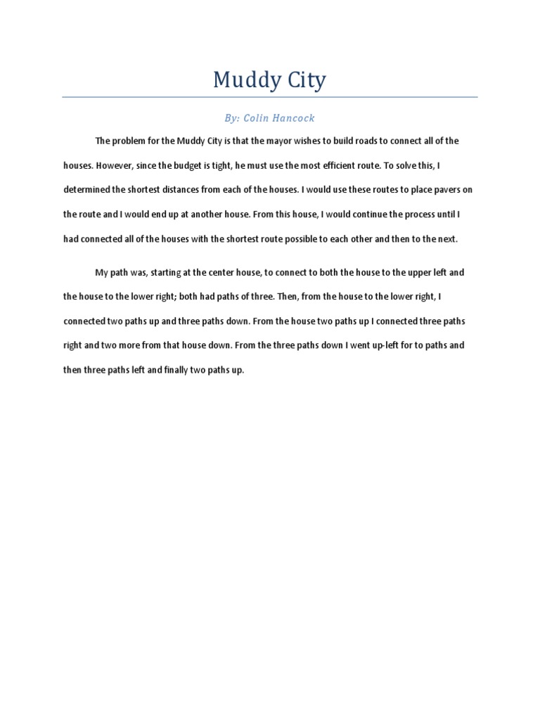 Muddy City | PDF