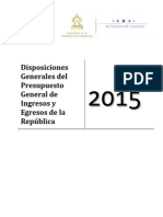 Disposiciones Generales Presupuesto 2015