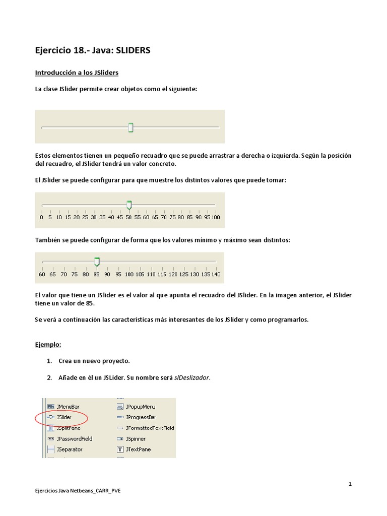 Ejercicios Java Swing Netbeans PDF Point and Click Java (lenguaje