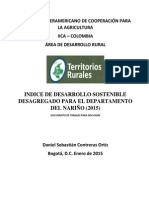 Indice de Desarrollo Sostenible Nariño (2015)