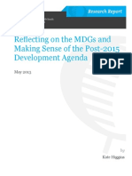 Reflecting on the MDGs and Making Sense of the Post-2015 Development Agenda 