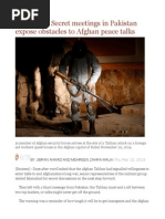 Exclusive - Secret Meetings in Pakistan Expose Obstacles to Afghan Peace Talks